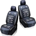 ZONETECH 2 Pack Cooling Car Seat Cushion - Black 12V Automotive Comfortable Massager Cooler Pad-Air Conditioned Air Circulation for Hot Weather