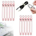 Silicone Cable Ties, Data Cable Organizer Reusable Cable Management Organizer, Multipurpose Elastic Cord Organizer for Bundling and Fastening Cable Cords Wires for Travel/Office/Home (Pink, 10Pack)