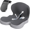 Back and Seat Cushion, Trucker Seat Cushions for Long Sitting, Car seat Cushion with Back Support, Seats Cushions for Lumbar Pain and Supporting The HIPS, Trucker Essentials (H)