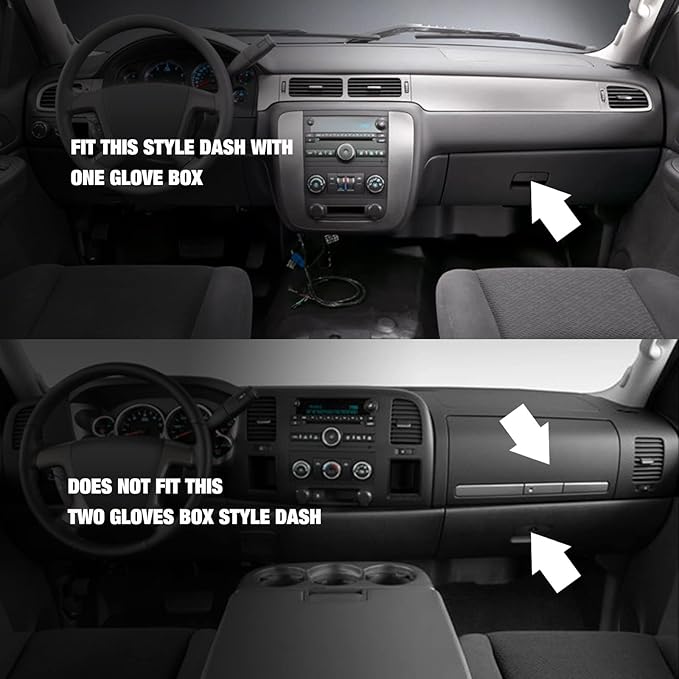 Dash Cover Honeycomb Dashboard Cover Mat Compatible with 1999-2006 Chevy Silverado GMC Sierra 1500/2500/3500 2001-2006 Tahoe Avalanche Suburban Yukon