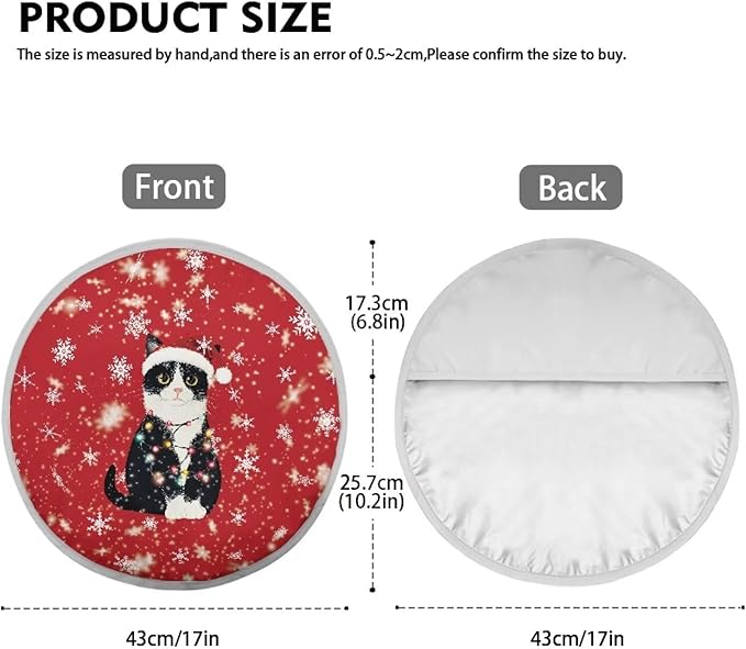 Steering Wheel Sunshade Cover Anti-Heat Car Steering Wheel Cover Steering Wheel Sunblock Cover Interior Accessories for SUV Truck Van Car, Christmas Persian Cat Snowflake Pattern
