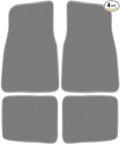 Custom Accessories Universal Carpet Floor Mats for Cars, Trucks, and SUVs, No-Trim Fit for Easy Installation, Anti-Slip Backing, Easy to Clean, Gray (4-Piece)