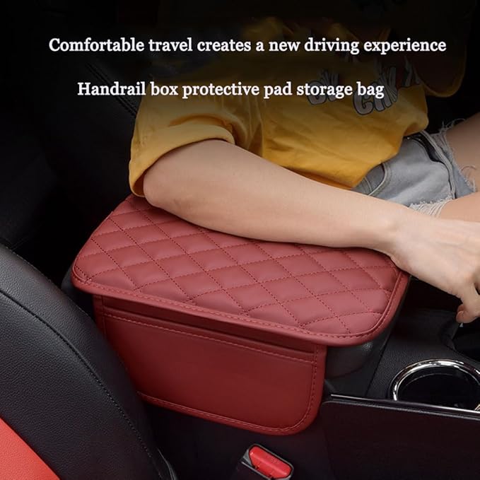 Arm Rest Cover Car for Audi A6 Avant 4G C7 2011 2012 2013 2014 2015 2016 2017 2018, Car Center Console Cushion Pad Comfortable Protector Waterproof Car Accessories,Grey