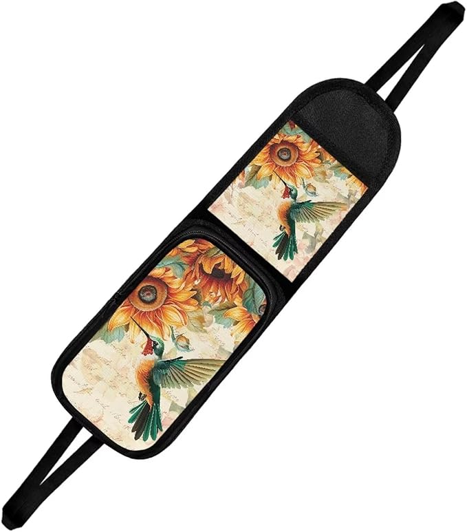 Hummingbird Automatic Seat Side Storage Bag Organizer Sunflower Seat Side Organizer for Car Front Seat Universal Car Seat Phone Holder Car Organization Accessories