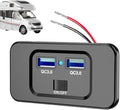 USB Socket for - 12 V USB Port, Phone Charger for | 72 W High Power USB Socket, QC 3.0 Fast Charging Ports, Multi-Port Car Socket Adapter for Motorcycle Trucks