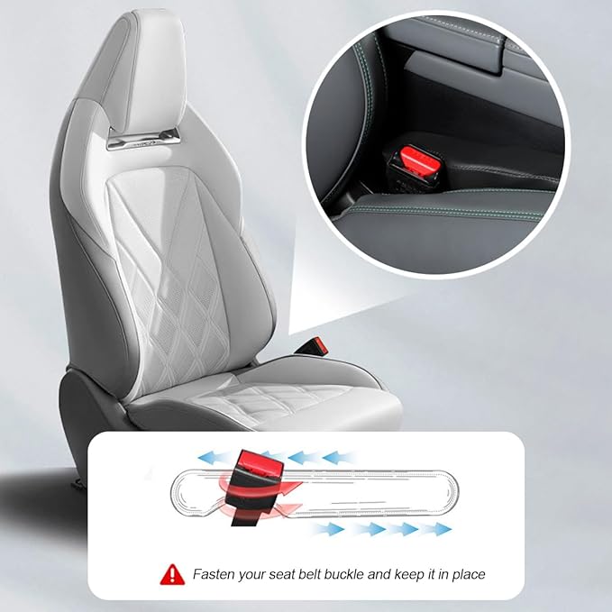 Mandark Car Seat Gap Filler, 2PCS Leather Vehicle Gap Stopper to Fill Between Seat and Console, Automotive Crevice Plug Blocker Accessories from Dropping, Universal for SUV, Sedan, Truck (Black)