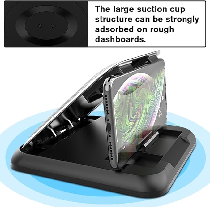Milukon Universal Car Phone Holder & Dashboard Mount - Anti-Slip Phone Cradle Pad for iPhone, Samsung, Android & All Smartphones - Secure Hands-Free Mount for All Vehicles