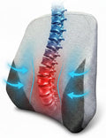 CarsCover Lumbar Support Pillow Cushion for Car, SUV, Truck, Van and Long Drive, Office, Gaming Chair Perfectly Balanced Memory Foam Lower Back Pain Relief, Ergonomic Back Rest with Adjustable Straps