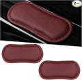 Craedli 2PCS Car Door Armrest Pads, Soft Leather Memory Foam Comfortable Center Console Knee Cushion, Universal Relieve Fatigue Vehicle Interior Elbow Support Accessories for Most Cars (Red)
