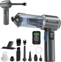 WUDOO-5-in-1 Car Vacuum Cleaner Portable Cordless Dust Remover 20,000 Pa Powerful Handheld Cordless Charging Vacuum with Flashlight Function Supports Fast Charging and LED Display