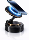 Vacuum Magnetic Car Phone Mount – 360° Adjustable MagSafe-Compatible Phone Holder with Nano Gel Suction Cup, Foldable Hands-Free Mount for Dashboard, Windshield, Gym Mirror, Glass and Smooth Surfaces