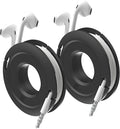 Side Winder Mini and Max Headphone, Earbud and Charging Cable Winder and Organizer Perfect for Wrapping Earbuds and Cords for Travel and Organization 2-Pack (Black, Mini)