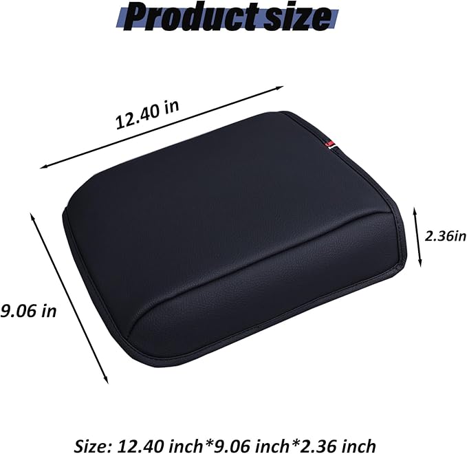 JKCOVER Compatible with 2024 2025 2026 Toyota Tacoma (4th Gen Tacoma) Center Console Armrest Cover Accessories PU Leather Car Anti-Scratch Armrest Cushion Lid Protector