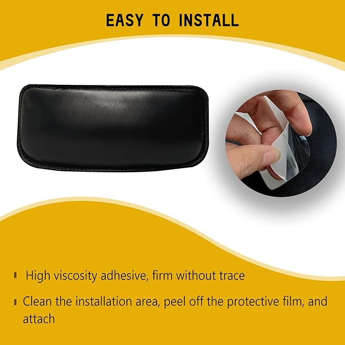 2PCS Car Center Console Knee Leg Elbow Pad, Leather Armrest Cover Cushion Leg Support Relieve Fatigue, for Most Cars, Universal Automotive Interior Accessories