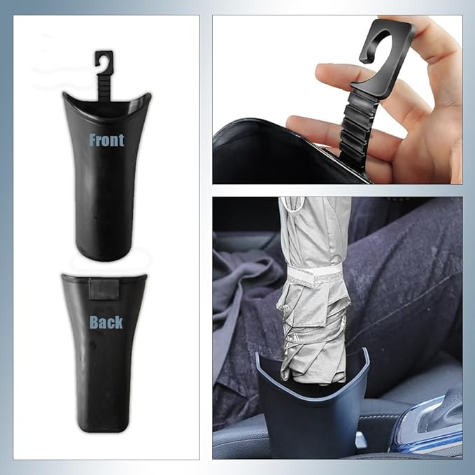 Car Trash Can Backseat, Car Garbage Organizer, Black Small Leakproof Vehicle Trash Garbage Can Bin, Automotive Interior Accessories Small Garbage Bin for Vehicles, Travelling, Home, Office