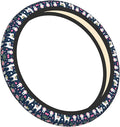 Alpaca-Llama Flower Universal Fit Steering Wheel Cover for Car, Truck, and SUV, Durable Steering Wheel Protection
