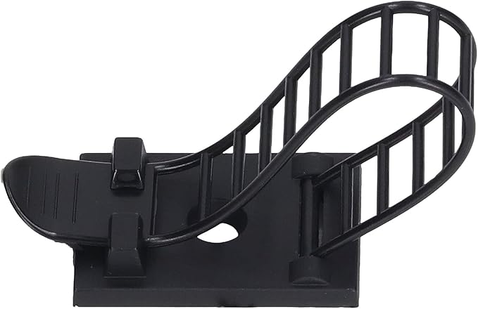 100Pcs Adhesive Cable Management Clips, Adjustable Nylon Strap Ties, Self Adhesive Wire Clamps Organizer with Strong Fixation for Office Home and Car, Reusable Cable Ties for Power (Black)