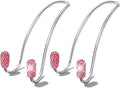 Guoord Pink Car Accessories for Women, 2 Pcs Hot Pink Car Decor Hooks for Purses and Bags, Durable Backseat Holder, Heart-Shaped Purse Hook Hangers, Storage Universal for SUV Truck & Van