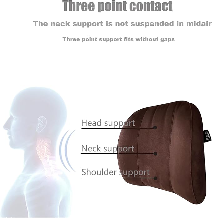 Forbell Car Headrest Pillow –Premium Memory Foam Ergonomic Car Pillow for Head Support & Comfort, Soft Washable Cover, Ideal for Long Drives and Travel