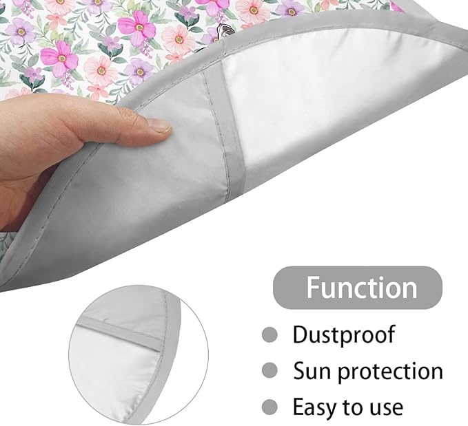 Retro Floral Boston Terrier Dog Pattern Washable Steering Wheel Sun Shade, Steering Wheels Accessories for Women Universal Block UV Rays Car Rudder Visor Fit Most Car SUV Truck Van