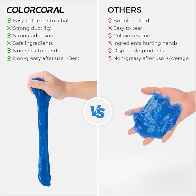 COLORCORAL 480g Car Cleaning Gel Detailing Putty Auto Detailing Tools Car Interior Cleaner Cleaning Slime Car Accessories Keyboard Cleaner