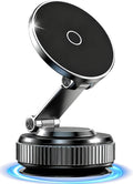Vacuum Magnetic Car Phone Holder 360° Strongest 120LBS Ultra Suction Cup Phone Mount for MagSafe Dashboard Cell Phone Holders for Your Car/Gym/Mirror Bracket for iPhone 17 & Android, Car Accessories