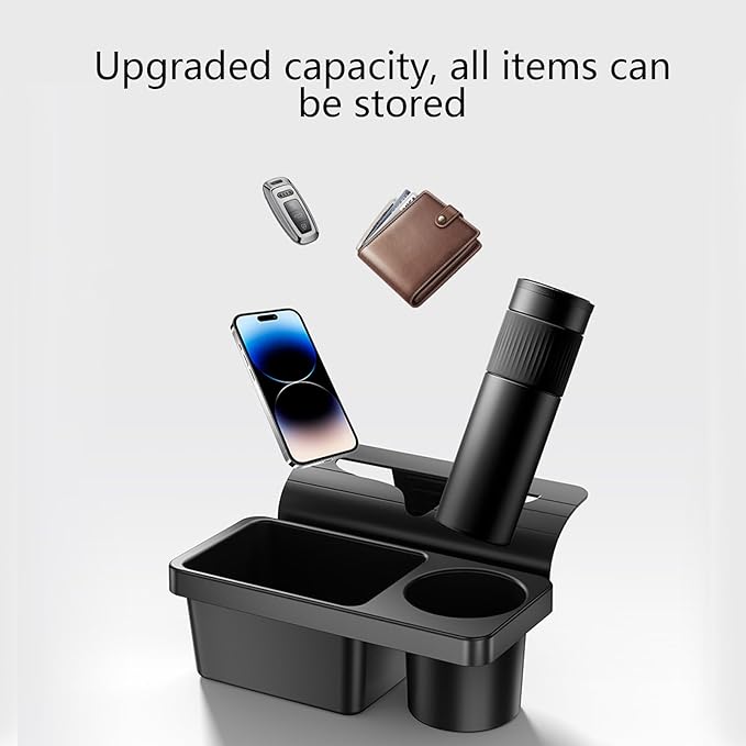 Car Window Multifunctional Organizer, Non-Slip Car Storage Tray Organizer Door Cup Holder and Side Hanging Storage Rack