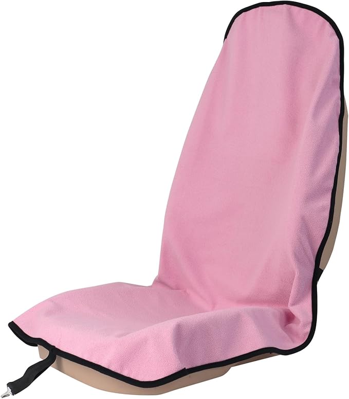nbnhxnff Sweat Towel Car Seat Cover Protector Front Seats for Gym Workout, Running, Swimming, Beach and Hiking, Waterproof Universal Seat Cover for Car, Trucks, Van & SUV (Pink, 1pcs Front Seat)