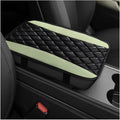 Car Center Console Cushion Pad, 12.6"×7.5" Waterproof Leather Armrest Seat Box Cover Protector, Soft Comfortable Anti-Scratch Arm Rest Console Pad for Most Cars Trucks SUVs (Green)