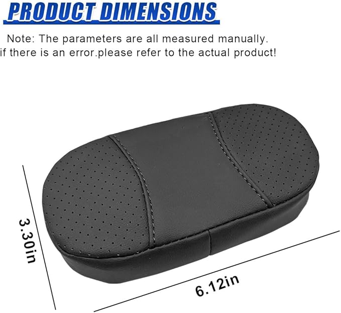 Car Knee Cushion, Leather Memory Foam Auto Center Console Arm Rest Pad, Soft Comfort Car Door Elbow Protective Cushion, Breathable Vehicle Interior Leg Support Pillow for Most Cars (Black)