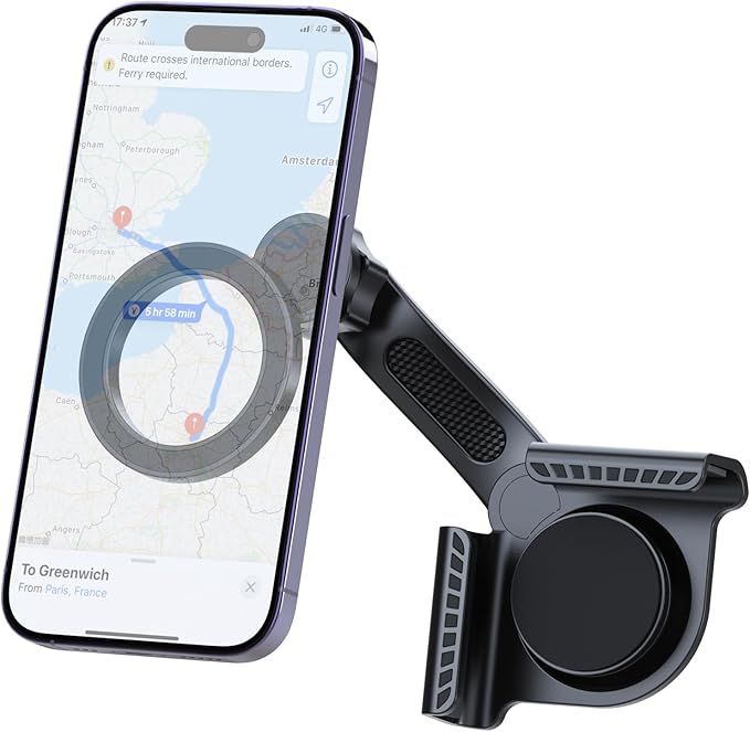 for Tesla Screen Phone Mount 360° Rotation MagSafe Strongest Magnet Power Magnetic Car Phone Holder Mount for Tesla 3/Y/S/X Fits for All iPhone & Android Phones - with Magnetic Ring