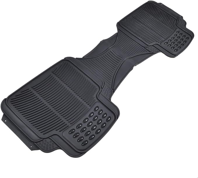 Motor Trend Premium All Weather Rubber Floor Mats for Cars SUV Trucks, Heavy Duty Universal Fit Trim to Fit Protection Floor Liners Front Rear Set Non-Slip (2 Front Floor Mats, 1 Rear Floor Mat)