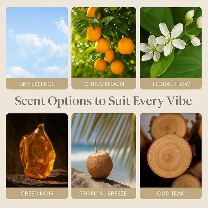 Aeris Car Fragrance Starter Kit - Includes Clip + Refillable Scent Stone (Sky Essence (Starter Kit))