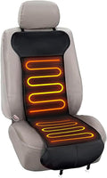 Universal Seat Cushion, Comfortable Seat Cover with Full Back Support in Winter (Black-1)