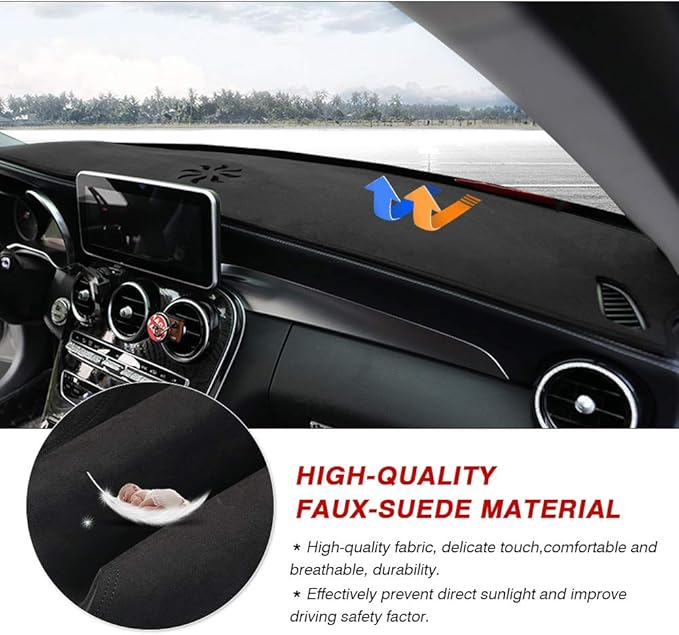 Cartist Suede Dash Mat for Mercedes Benz GLC 2016-2021 2022 Dash Cover Nonslip Dashboard Mat Protector Sunshade No Glare