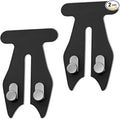 Guyakysk 2 Pack Black Purse Hook for Car Co-Pilot Glovebox, Self-Adhesive Car Glove Box Bag Hanger Holder Leather, Universal Interior Seat Back Storage Hook Accessories for Umbrella (Double)