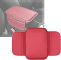 Car Center Console Armrest Pad for Subaru Forester SJ 4.Gen 2013 2014 2015 2016 2017 2018 2019, Water Resistant Armrest Cushion Cover Anti-Slip Bottom Console Protection,B Pink