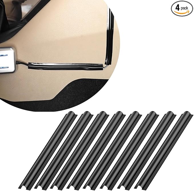 8 PCS Car Concealed Wire Sleeve, PVC Automotive Split Sleeving Wire Cord Organizer, Self-Adhesive Tubing Cable Hidden Protector, Universal Interior Car Accessories