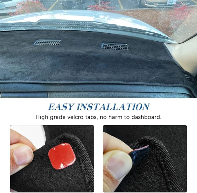 KEDAKEJI Black Dashboard Cover Dash Cover Mat Compatible with 2002-2005 Dodge Ram 1500,2003-2005 2500/3500(Ram 02-05)