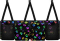 Rainbow Dog Paw Print Auto Hanging Seat Back Storage Waterproof Car Organization Women,Space Saving Expert