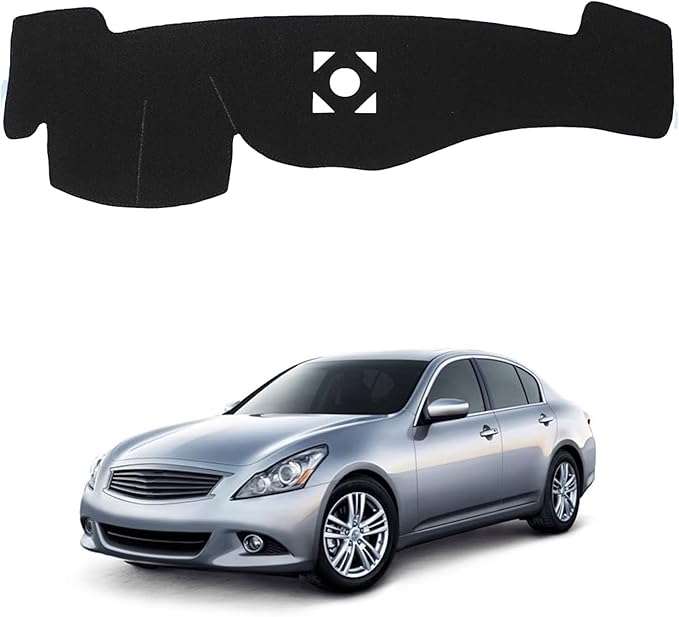 Dashboard Mat Cover for Infiniti G25 G25X G35 G35X G37 G37X 2008-2013,Q40 Q60 2014 2015 Nonslip Center Console Sunshield Glare UV Rays Protector Accessories