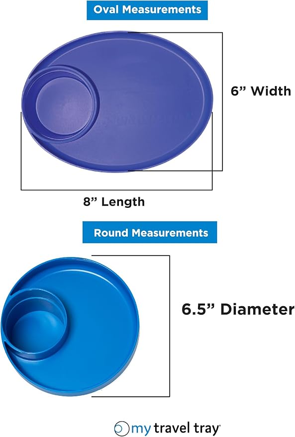 Travel Tray Oval USA Made Extend Your Current Cup Holder to Hold a Cup Plus A Tray for Snacks, Toys and Accessories. Use in a Car Seat, Booster, Stroller, Golf Cart, Outdoor Chair, (Pirate Black)