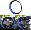 Car Steering Wheel Cover, PU Leather Elastic Vehicle Steering Wheel Protector, 14.5-15 Inches Non Slip Automotive Interior Steering Wheel Accessories, Universal Fit (Blue)