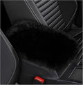 Furry Car Center Console Cover Pad, 11.8"×7.9" Auto Fluffy Plush Center Armrest Protective Cover, Comfortable Fuzzy Armrest Seat Box Protector Cushion for Cars Trucks SUVs (Black)