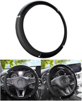 Car Steering Wheel Cover, PU Leather Elastic Vehicle Steering Wheel Protector, 14.5-15 Inches Non Slip Automotive Interior Steering Wheel Accessories, Universal Fit (Black)