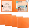4 PCS Car Registration and Insurance Holder, 10.6''×4.8'' Essential Auto Card Glove Box Organizer with Closure, Vehicle Interior Accessories Perfect for Documents, Cards
