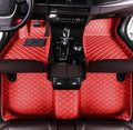 Custom Leather Car Mats, Vehicle-Specific Fit All-Weather Floor Mats, 100% Waterproof Anti-Slip Durable Protection for SUV Truck Sedan, Precision Tailored Protection (red Beige)
