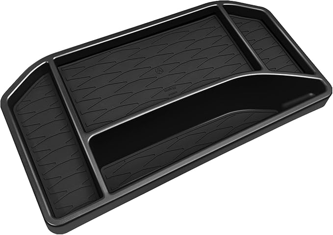 Muslogy Dashboard Organizer Compatible with 2022-2025 Chevy Silverado/GMC Sierra 1500, 2024 2025 2500HD 3500HD Accessories Center Console Organizer Storage Box Mounted Tray (Fit 13.4-inch Screen ONLY)