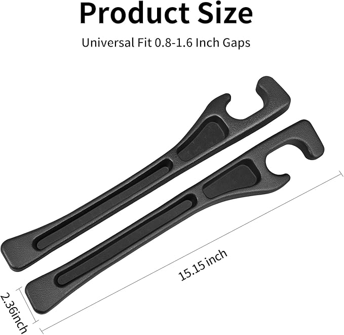 Car Seat Accessories, Car Seat Gap Filler, Car Organizers and Storage with Phone Holder, Car Interior Accessories Fit Sedan SUV Truck -2PCS Black