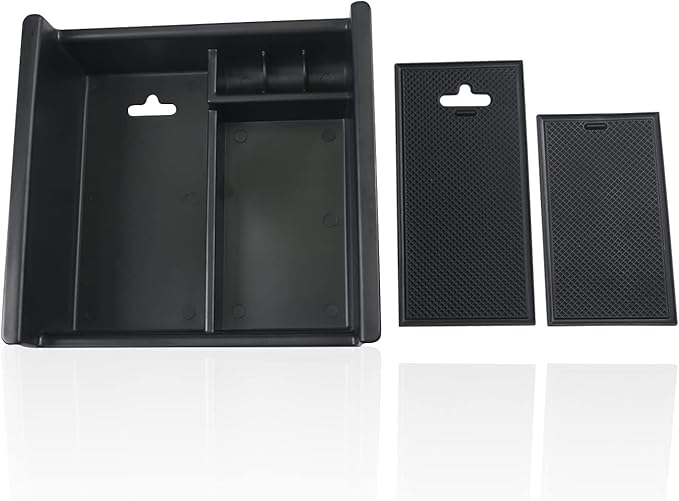 SKTU for 2020-2024 2025 Kia Telluride 2014-2024 Toyota 4Runner Center Console Organizer Insert ABS Black Materials Tray 2024 2025 Telluride Accessories with Coin and Sunglasses Holder